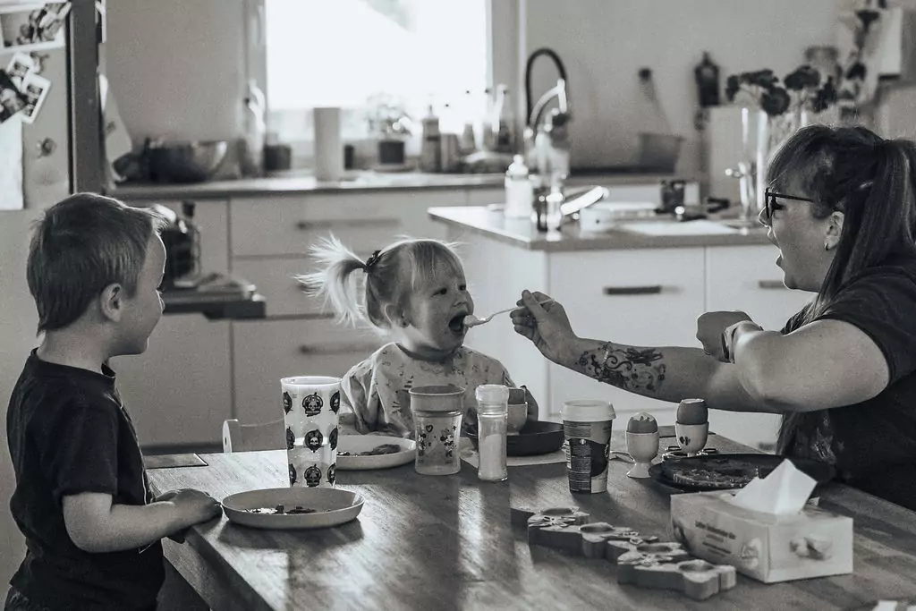 Familienbilder zu Hause