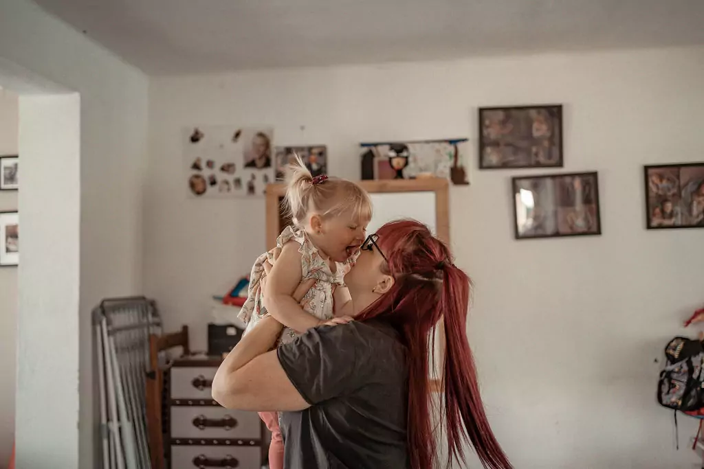 Familienbilder zu Hause