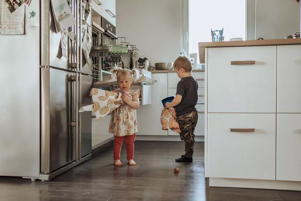 Familienbilder zu Hause