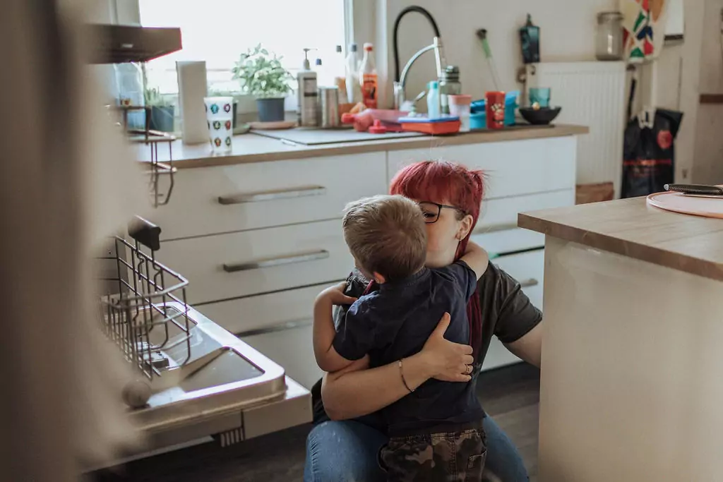 Familienbilder zu Hause