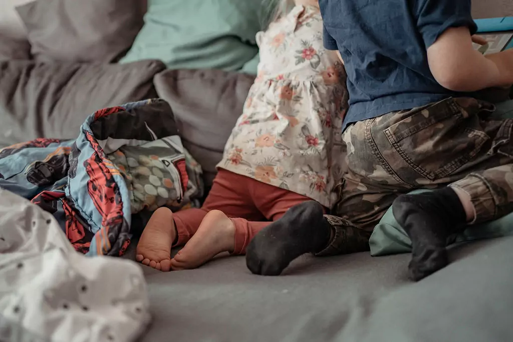 Familienbilder zu Hause