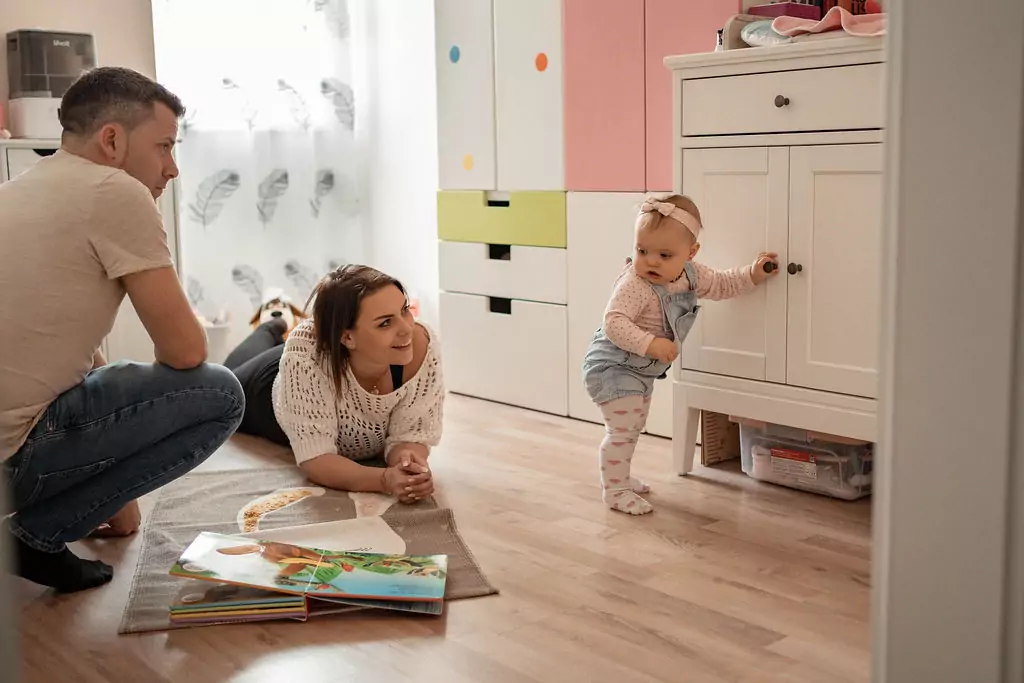 Familienbilder zu Hause